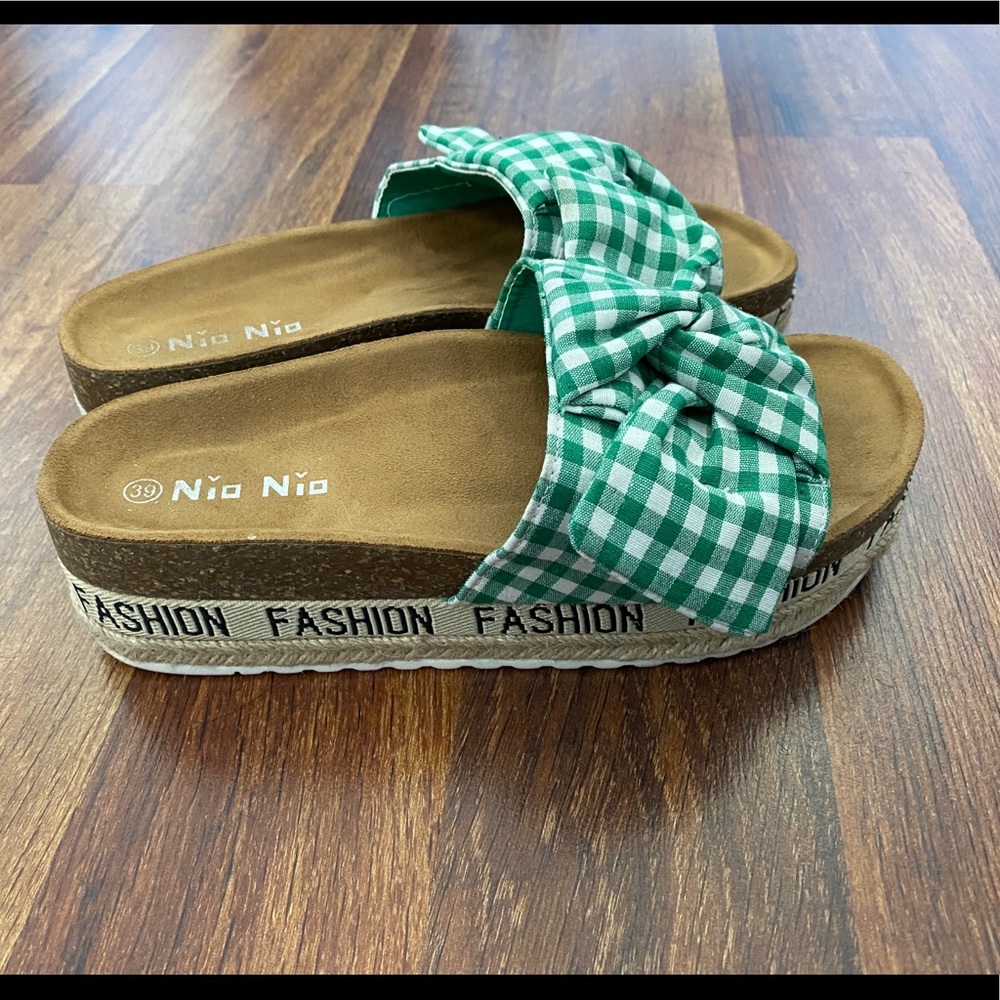 Nio Nio gingham Espadrille platform